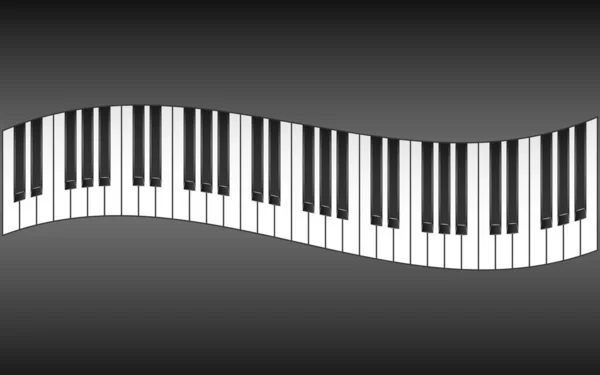 Illustration Einer Klaviertaste Eines Musikinstruments — Stockvektor