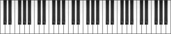 Ilustração Uma Tecla Piano Instrumento Musical — Vetor de Stock