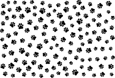 Hayvanların arka plan siyah ayak izleri.