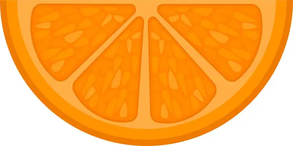 Ilustración Vectorial Una Rebanada Naranja Comida Fruta — Vector de stock