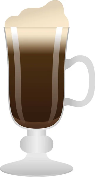 アイルランドのコーヒーのガラスのベクトルイラスト — ストックベクタ
