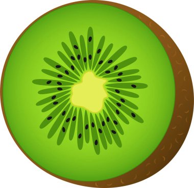 Kivi illüstrasyonu. Yiyecek, meyve..