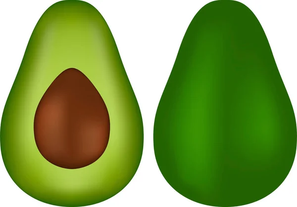 Illustrazione Vettoriale Dell Avocado Alimenti Frutta — Vettoriale Stock