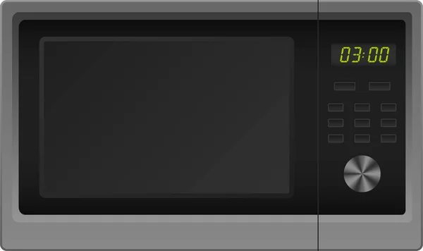 Иллюстрация Серой Микроволновой Печи Электроника Кулинария — стоковый вектор