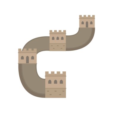 Çin Seddi 'nin vektör illüstrasyonu..