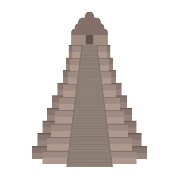 Vektorillustration Einer Pyramide Einer Verlassenen Stadtteotihuacan Mexiko — Stockvektor