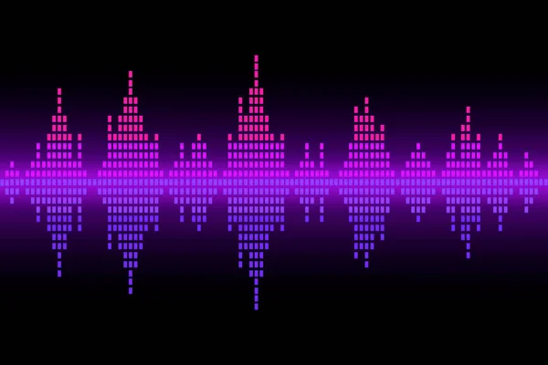紫色の音波のベクトル図 — ストックベクタ
