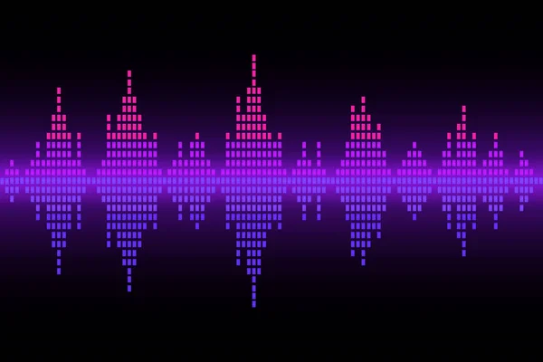 Vector Illustration Sound Wave Purple — Stock Vector