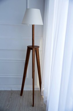 el yapımı zemin lambası beyaz duvar yapımı aksesuarlar.