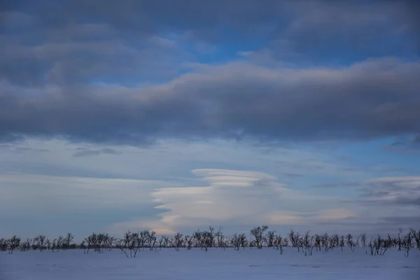 フィンランド ラップランド ヌオルガムの風の雲 — ストック写真