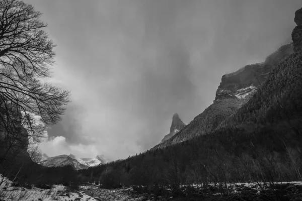 Winter Ordesa Monte Perdido National Park Pyrenees Spain — Stock Photo, Image