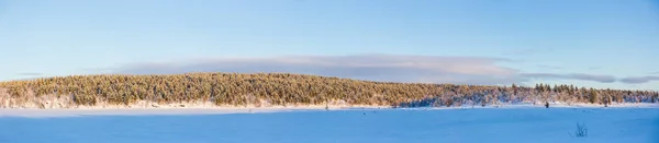 Zimowy Krajobraz Nuorgam Laponia Finlandia — Zdjęcie stockowe