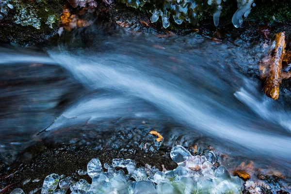 Winter Lobregat Waterval Barcelona Pyreneeën Spanje — Stockfoto