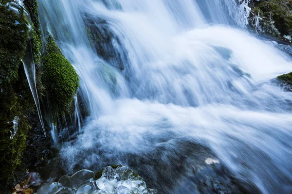 Winter Lobregat Waterval Barcelona Pyreneeën Spanje — Stockfoto