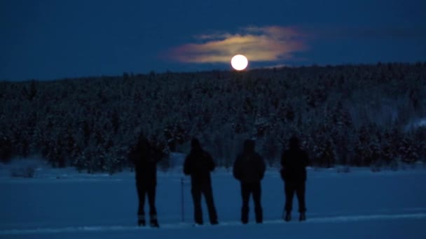 Ski Expeditie Nuorgam Lapland Finland — Stockvideo