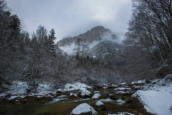 Winter Ordesa Monte Perdido National Park Pyrenees Spain — Stock Photo, Image