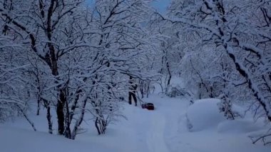Nuorgam, Laponya, Finlandiya 'da kayak gezisi
