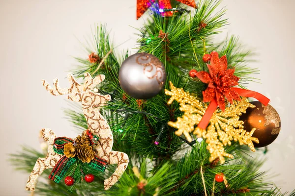 Decoraciones Árboles Navidad Juguetes Escena Abstracta Fondo —  Fotos de Stock