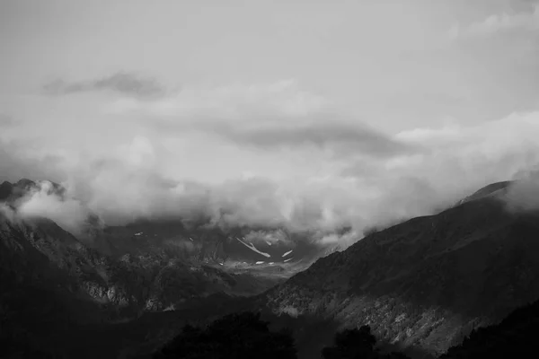 Coucher Soleil Automne Dans Les Montagnes Capcir Cerdagne Pyrénées Sud — Photo