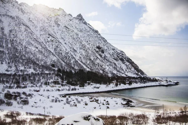 Tél Lofoten Szigeteken Észak Norvégia — Stock Fotó