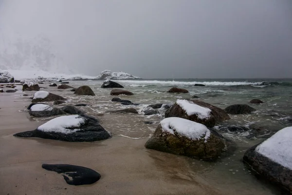 ノルウェー ロフトテン諸島 ノルウェーの冬 — ストック写真