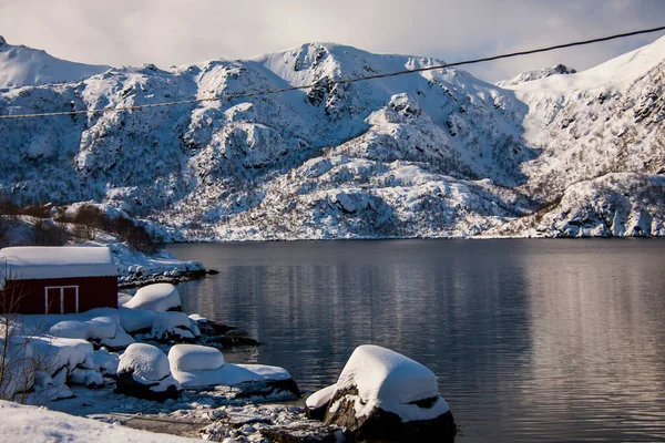 Vinter Lofoten Norra Norge — Stockfoto