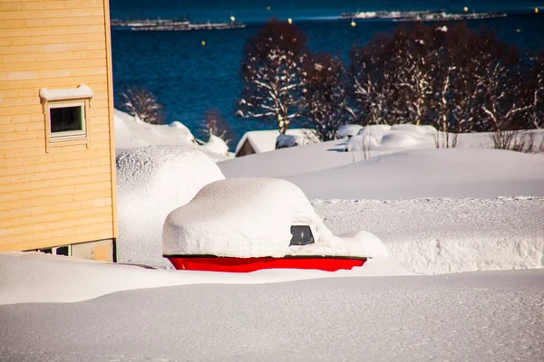 Inverno Lofoten Islands Northern Noruega — Fotografia de Stock