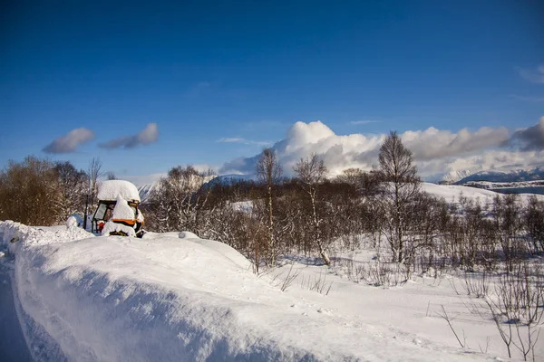 Inverno Lofoten Islands Northern Noruega — Fotografia de Stock