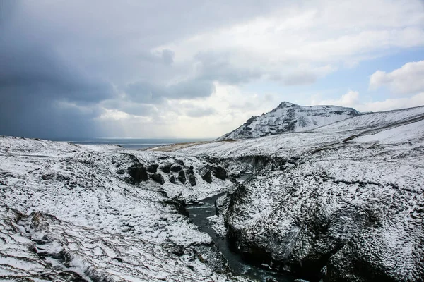 Paisaje Invernal Sur Islandia Norte Europa — Foto de Stock