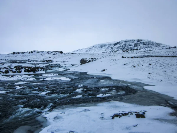 Paysage Hivernal Dans Sud Islande Europe Nord — Photo