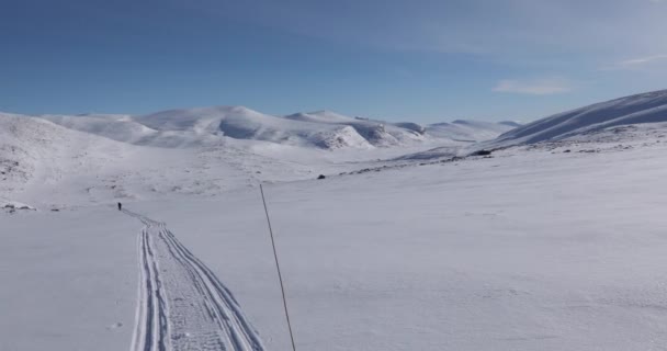 Ski Expedition Dovrefjell Nationalpark Norwegen — Stockvideo