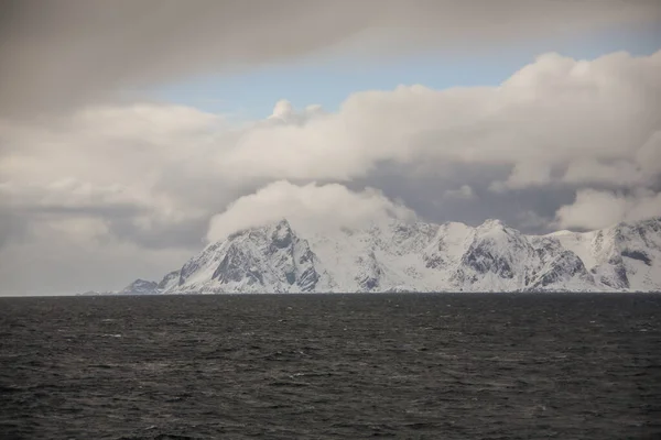 Inverno Lofoten Islands Northern Noruega — Fotografia de Stock