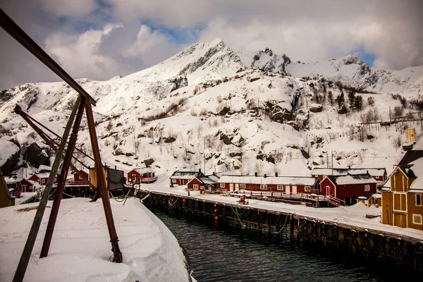 Tél Lofoten Szigeteken Észak Norvégia — Stock Fotó