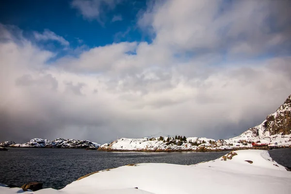 Tél Lofoten Szigeteken Észak Norvégia — Stock Fotó