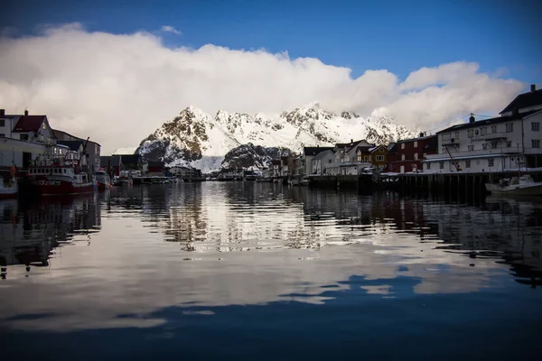 Hiver Dans Les Îles Lofoten Nord Norvège — Photo