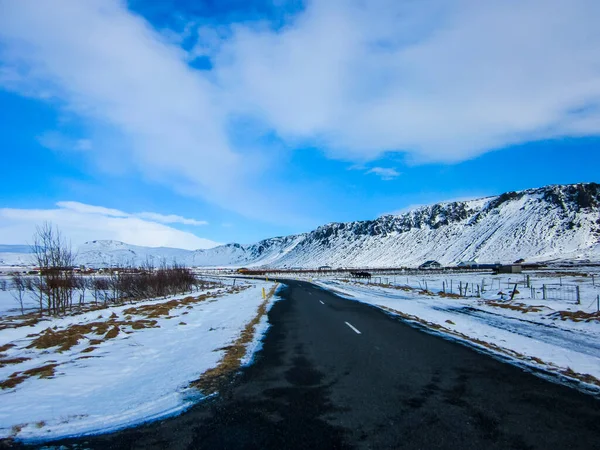 Route Hiver Dans Sud Islande Europe Nord — Photo