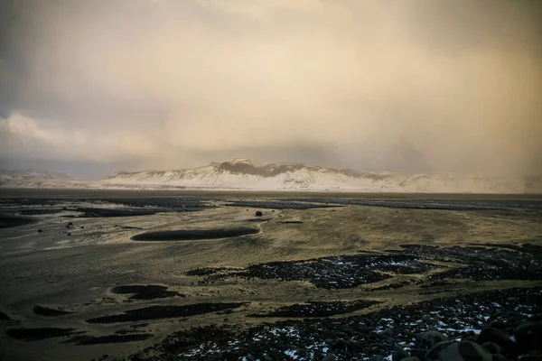 アイスランド南部 北ヨーロッパの冬の風景 — ストック写真