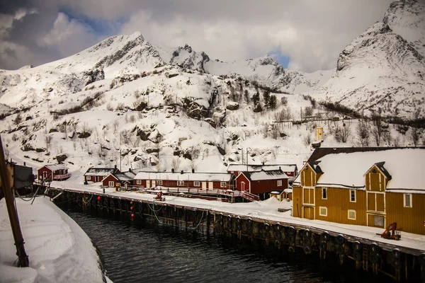 Tél Lofoten Szigeteken Észak Norvégia — Stock Fotó