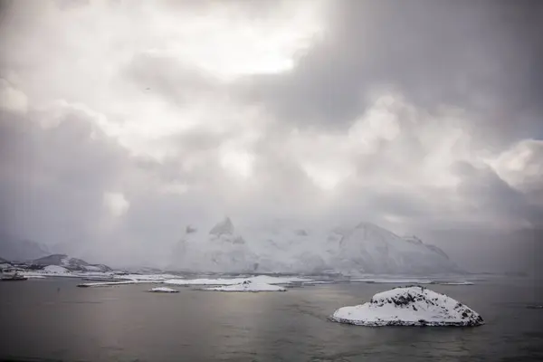 Inverno Nelle Isole Lofoten Nord Norvegia — Foto Stock