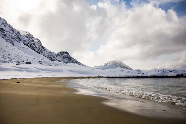Lofoten Adaları Nda Kış Kuzey Norveç — Stok fotoğraf