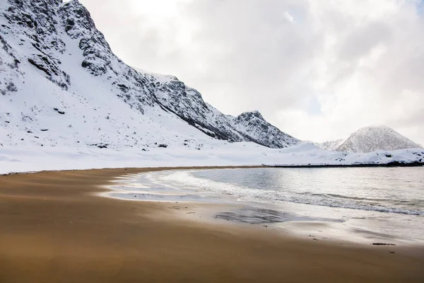 Inverno Lofoten Islands Northern Noruega — Fotografia de Stock