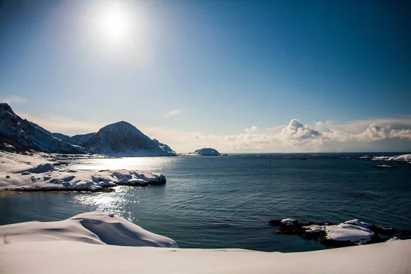 Zima Lofotenských Ostrovech Severní Norsko — Stock fotografie