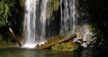 Salt Dels 'de bahar Murris şelalesi, La Garrotxa, Girona, İspanya