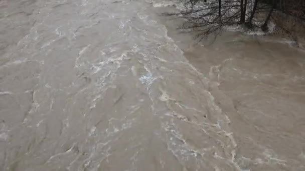 Inondations Dans Ville Olot Garrotxa Gérone Espagne Janvier 2020 — Video