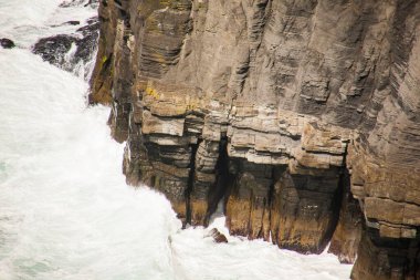 Anne Kayalıkları 'ndaki bahar manzarası (Aillte An Mhothair), İrlanda.