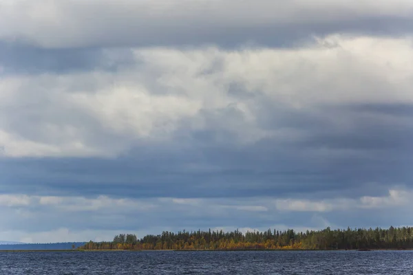 Podzimní Krajina Muoniu Laponsko Finsko — Stock fotografie