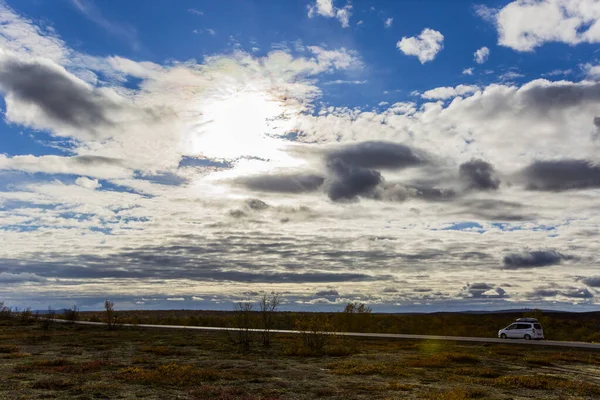 Kuzey Norveç Tundra Sonbahar Manzarası Avrupa — Stok fotoğraf