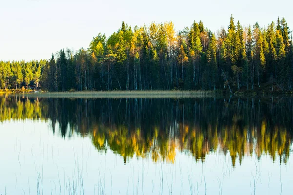 Herfstlandschap Muonio Lapland Finland — Stockfoto