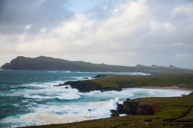 İrlanda topraklarında bahar manzarası.