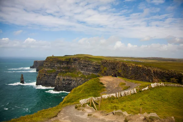 Wiosenny Krajobraz Klifach Moher Aillte Mhothair Irlandia — Zdjęcie stockowe